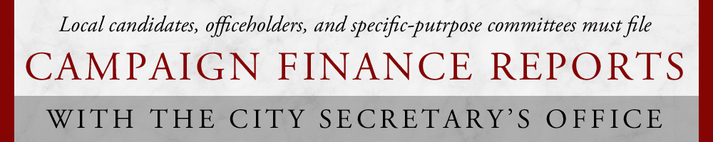 Campaign Finance Reports Page