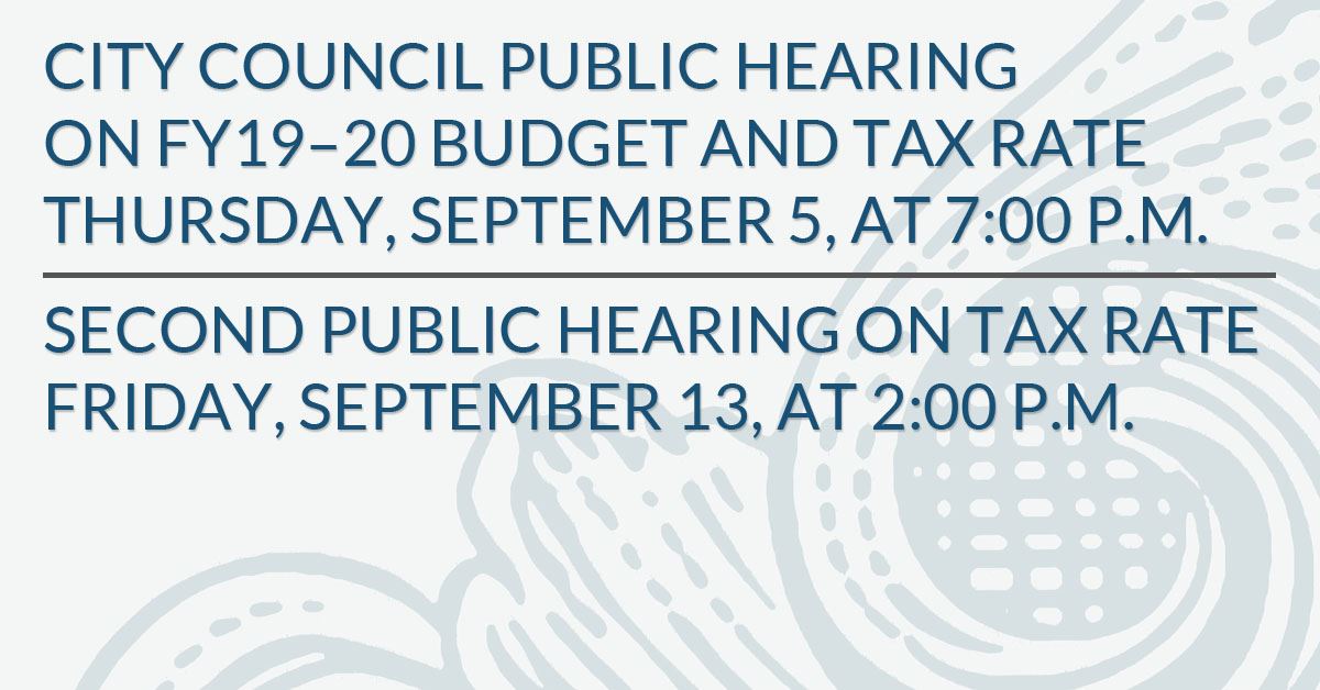 Public Hearing on Budget and Tax Rate