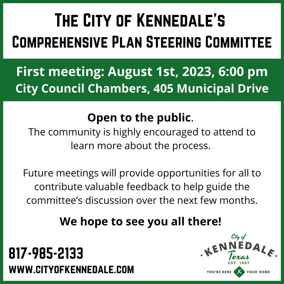 Comprehensive Plan Steering Committee Meeting Announcement