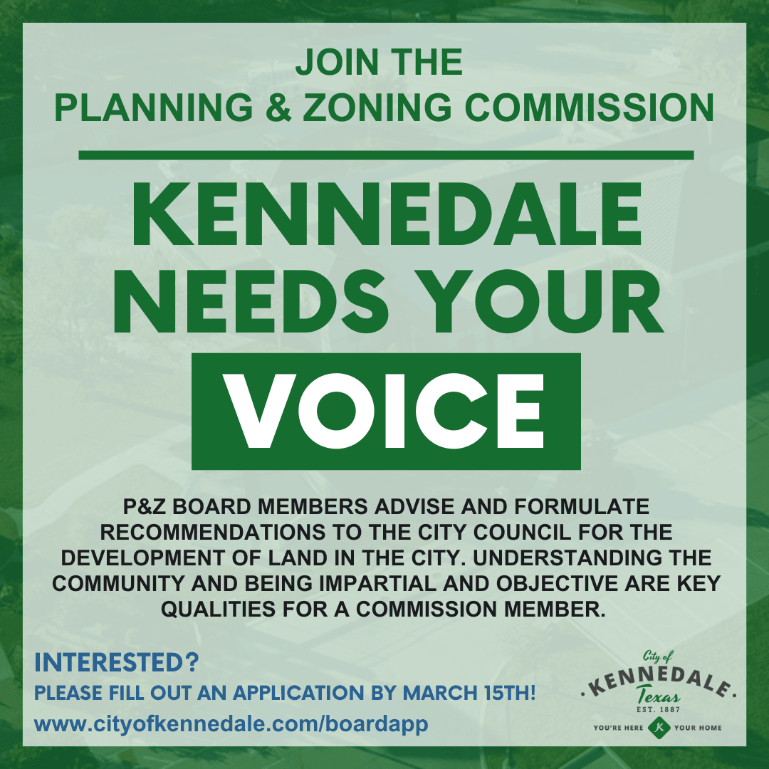 Planning and Zoning Vacancy announcement