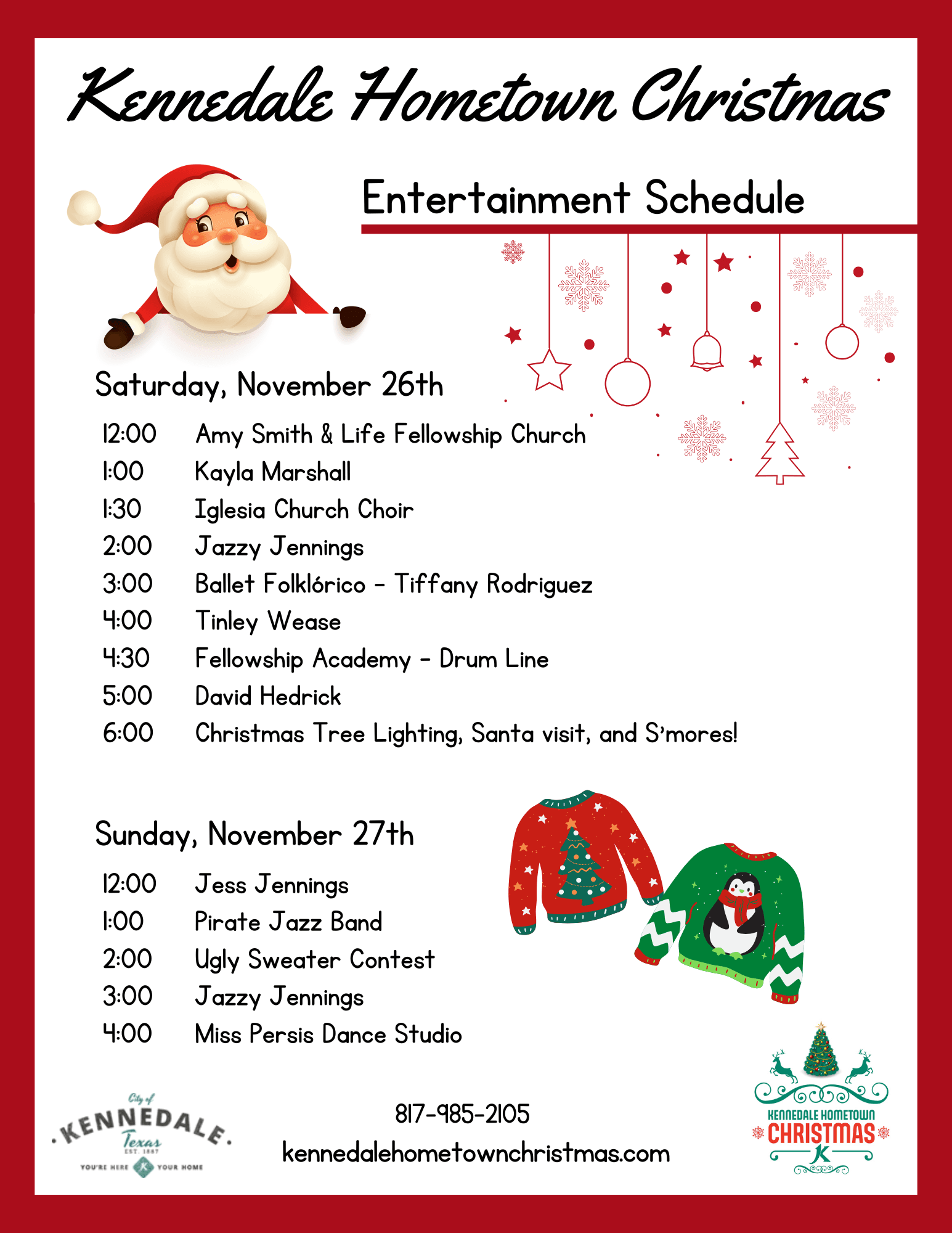 Entertainment sched KHC (1)