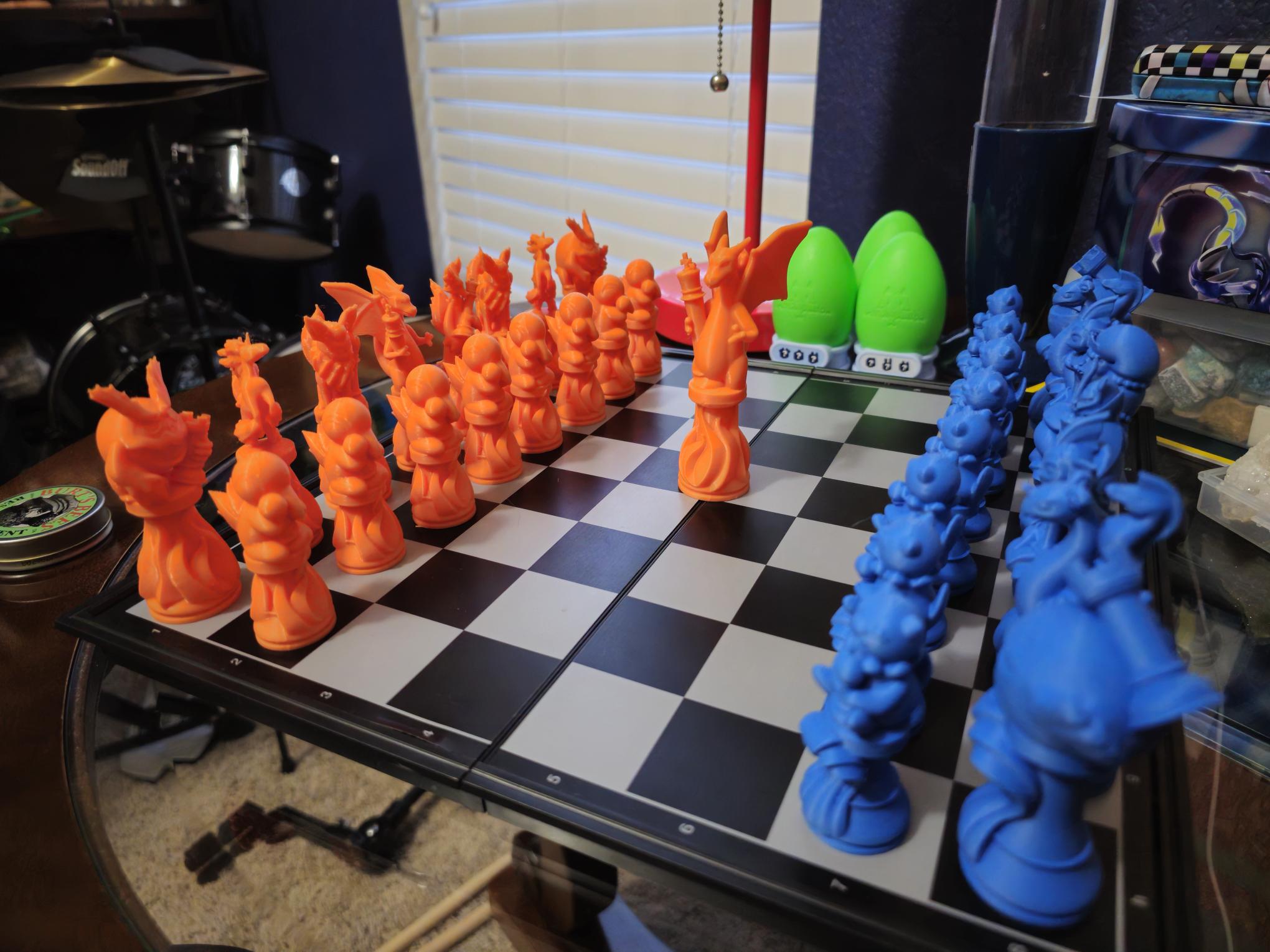 3D Printed Pokemon Chess Set 2