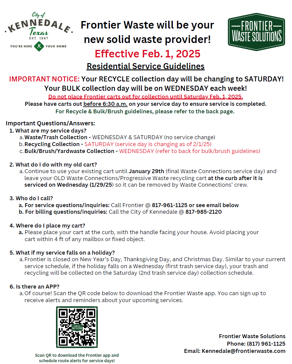 Frontier Waste Transition Feb 1